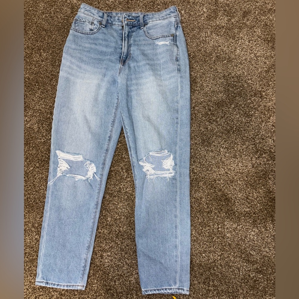 Light Blue Distressed Women's Jeans